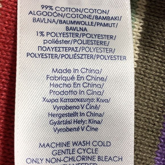 Chaps Rainbow Colorful Striped Knit Sweater Size Medium Women’s - Picture 10 of 11